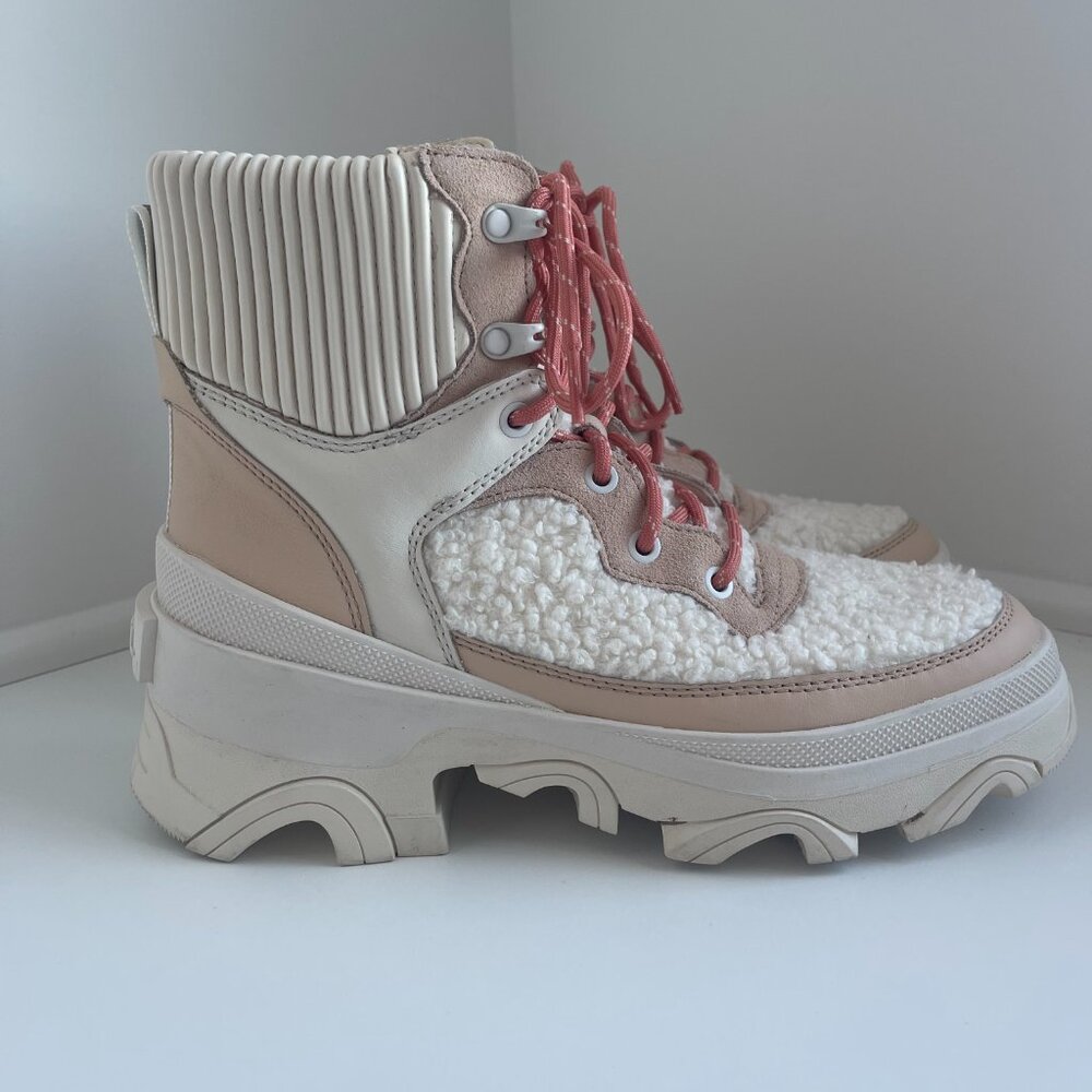 Sorel | Brex Cozy Lace Women's Boot | Nova Sand Sea Salt | Size 8.5 - Picture 2 of 9